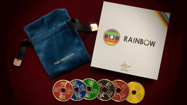 RAINBOW COINS (MORGAN) by N2G - 5 chinesische Münzen in Regenbogenfarben